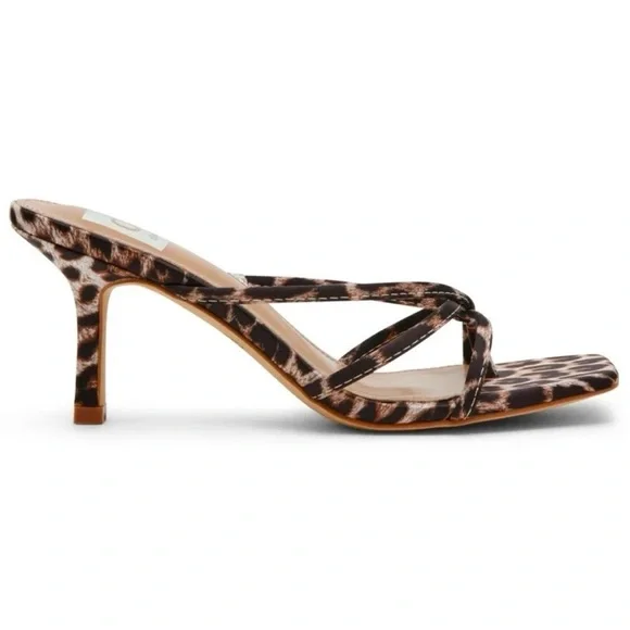 DV by Dolce Vita Women's Leopard Zini Strappy Kitten Heeled Sandal Heels Size 9 - Picture 3 of 7